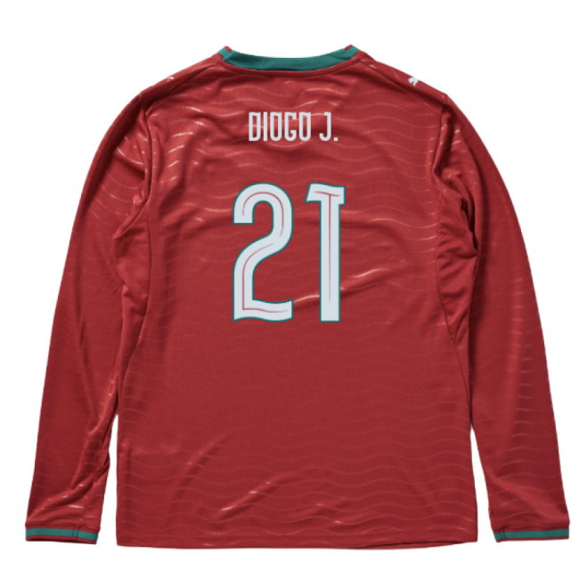 2026-2027 Portugal Long Sleeve Home Shirt (Diogo J. 21)-SoccerKits Hub | Buy Soccer Jerseys Online